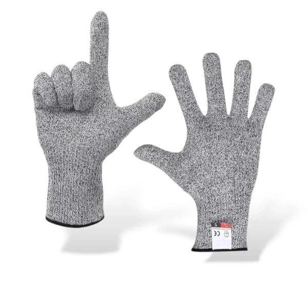 5 Paires Gants Protection Anticoupure Niveau 5 - Certifiés EN388 - Revêtement PU Taille L
